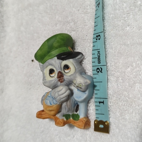 Brinn's Vintage Mail Carrier Owl Ceramic Figurine - Picture 6 of 7